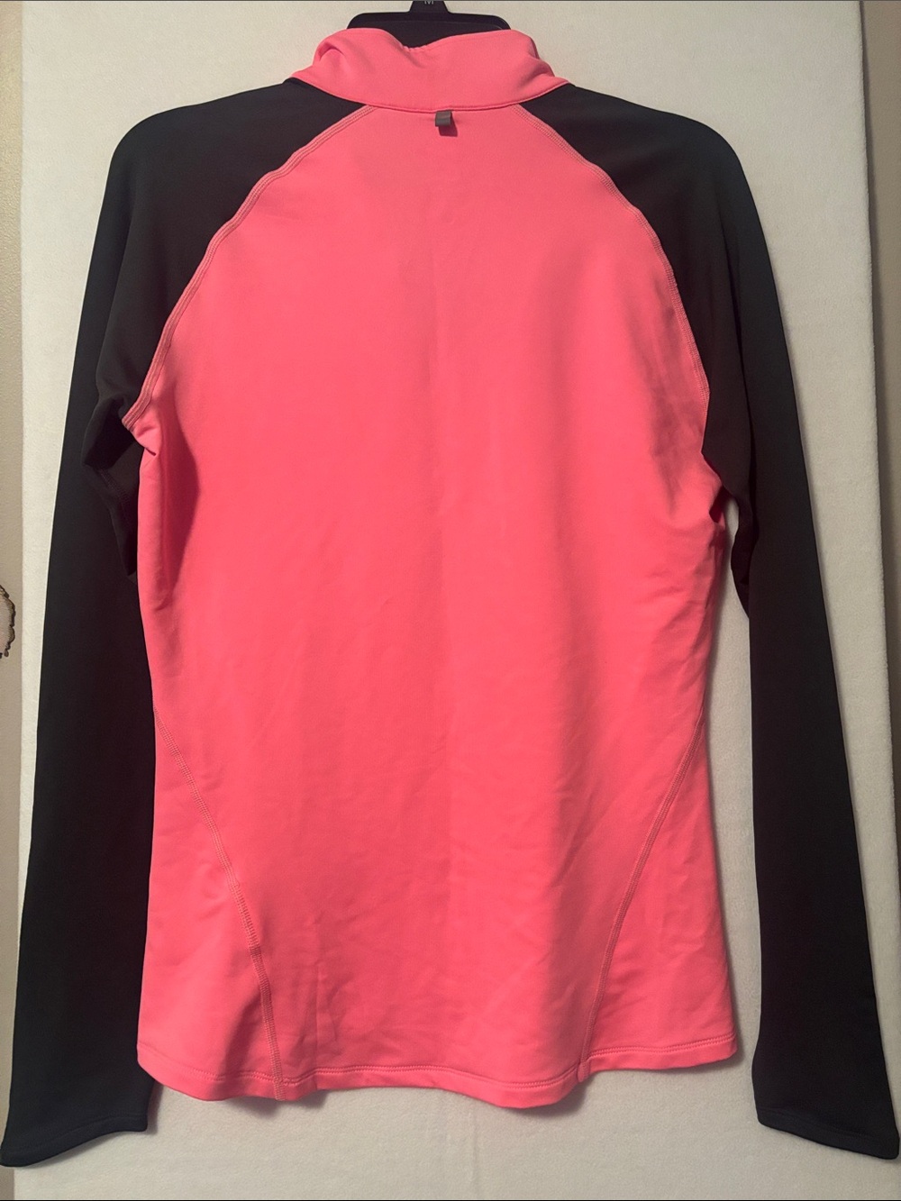 Nike Hot Pink and Black Dri-FIT 1/4 Zip Athletic Pullover - Picture 5 of 5